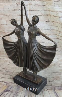 Sculpture En Bronze Fait Main De Chiparus Des Danseurs Jumeaux Statue Art Déco