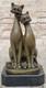 Sculpture En Bronze Par Milo Chat Gato F&eacute;lin Animal Art D&eacute;co Statue Figurine