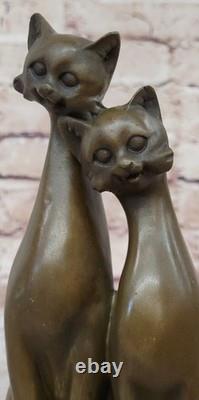 Sculpture En Bronze Par Milo Chat Gato Félin Animal Art Déco Statue Figurine