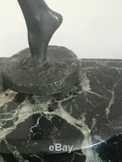 Sculpture En bronze Danseuse nue signée Briant Marcel Bouraine ART DECO 1930