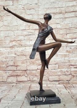 Sculpture Figurine Danseuse En Bronze Art Déco Signée Édition Limitée