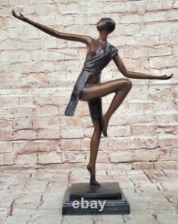 Sculpture Figurine Danseuse En Bronze Art Déco Signée Édition Limitée