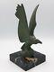 Sculpture Max Le Verrier Vautour Oiseau Regule Bronze Fonte D Art Deco 1930