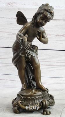Sculpture Statue Décorative En Bronze Art Déco Jeune Fée 9