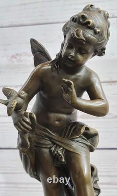 Sculpture Statue Décorative En Bronze Art Déco Jeune Fée 9