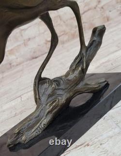Sculpture Statue Figurine Décor En Bronze Art Déco De Milo Crane Signée
