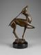 Sculpture Antilope Art D&eacute;co En Bronze Patin&eacute;, D'apr&egrave;s Marcel Bouraine, Socle Mar