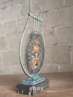 Sculpture bronze art déco Max Le Verrier Beethoven