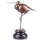 Sculpture D'oiseau En Bronze Art Déco Sur Socle En Marbre Noir D'après Juno