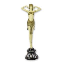 Sculpture d'une Danseuse Scarabées en bronze Art déco d'après Demetre Chiparus
