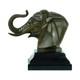 Sculpture D'une Tête D'éléphant En Bronze Art Déco D'après F. Bazin