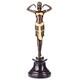 Sculpture D'une Danseuse En Bronze Doré Art Déco D'après Demetre Chiparus