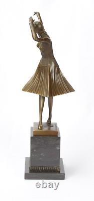 Sculpture en Bronze Une Danseuse Miro Bronze Art Déco Sculpture