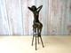 Sculpture En Bronze Femme Sur Un Tabouret Art D&eacute;co D'apr&egrave;s Demetre Chiparus