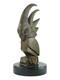 Sculpture En Bronze Mascott De Voiture Cacatoès Art Déco D'après E. Bourcart