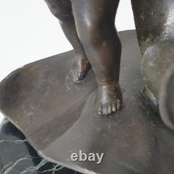 Sculpture soliflore ange cherubin garnier bronze art nouveau deco 1900 putti