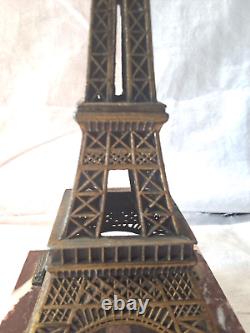 SculptureTour Eiffel bronze marbre 1930 art déco Paris France vintage