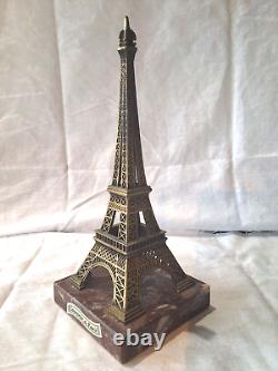 SculptureTour Eiffel bronze marbre 1930 art déco Paris France vintage