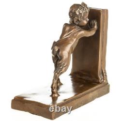 Serre Livres Sculpture en bronze un satyre Art déco d'après Milo