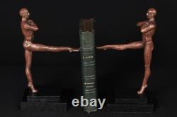 Serre-livres en bronze / XX° / Art Déco