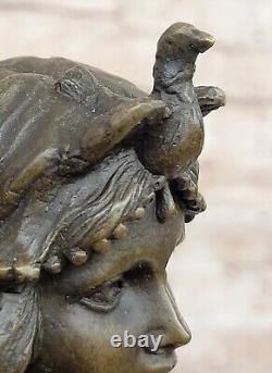 Signe Bronze Art Déco Statue Ventre Danseuse Sculpture Maison Bureau Décoration