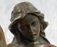 Signée Bronze Sculpture Art Déco Érotique Nu Sexe Statue Sur Marbre Socle Lrge