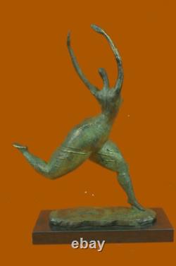 Signée Milo Abstrait Nu Femme Bronze Sculpture Figurine Moderne Art Deco