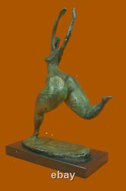 Signée Milo Abstrait Nu Femme Bronze Sculpture Figurine Moderne Art Deco