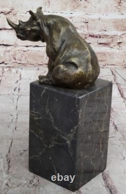 Signée Milo Animal Statue Avec Bronze Sculpture Art Déco Style Figurine Ouvre