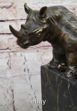 Signée Milo Animal Statue Avec Bronze Sculpture Art Déco Style Figurine Ouvre