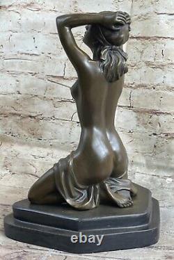 Solide Bronze Érotique Sculpture. Abstract Art Déco Nouveau Chair Figure Figurine