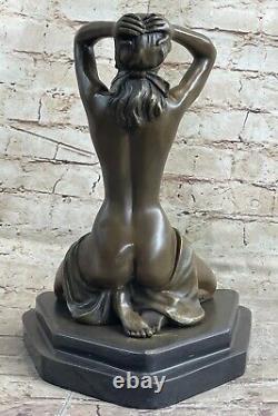 Solide Bronze Érotique Sculpture. Abstract Art Déco Nouveau Chair Figure Figurine