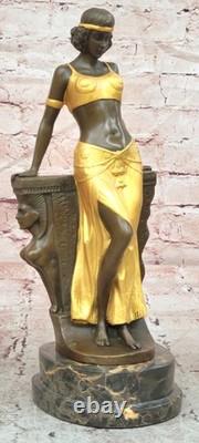 Statue Art Déco Milo Bronze Sculpture Danseuse Du Ventre En Fonte