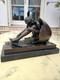 Statue Bronze Style Art Deco-jeune Femme Sortant D'un Oeuf-d'apres Bruno Zach