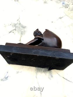 Statue Bronze Style Art Deco-jeune Femme Sortant D'un Oeuf-d'apres Bruno Zach