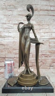 Statue En Bronze Directoire Erté Art Deco Hot Cast Ouvre D'Art Collectionnable