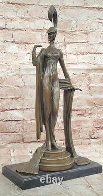 Statue En Bronze Directoire Erté Art Deco Hot Cast Ouvre D'Art Collectionnable
