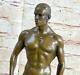 Statue En Bronze Nu Masculin Intérêt Gay Figurine Musculaire Art Déco