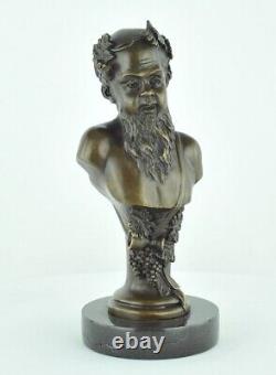 Statue Sculpture Bacchus Style Art Deco Style Art Nouveau Bronze massif Signe