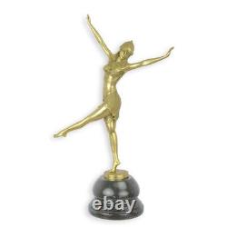 Statue Sculpture Bronze Art Déco Nouveau Femme Danseuse Palmyra DSDC-27 Moderne