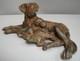 Statue Sculpture Chien Animalier Chasse Style Art Deco Style Art Nouveau Bronze