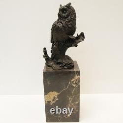 Statue Sculpture Chouette Hibou Oiseau Animalier Style Art Deco Style Art Nouvea