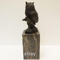 Statue Sculpture Chouette Hibou Oiseau Animalier Style Art Deco Style Art Nouvea