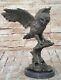 Statue Sculpture Chouette Oiseau Faune Art Déco Style Art Nouveau Style Bronze