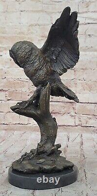 Statue Sculpture Chouette Oiseau Faune Art Déco Style Art Nouveau Style Bronze