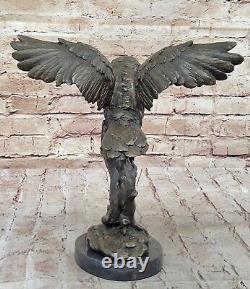 Statue Sculpture Chouette Oiseau Faune Art Déco Style Art Nouveau Style Bronze