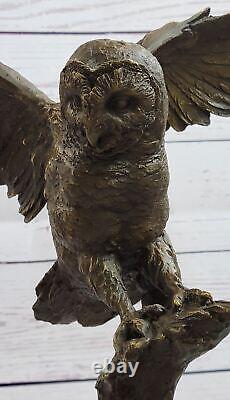 Statue Sculpture Chouette Oiseau Faune Art Déco Style Art Nouveau Style Bronze