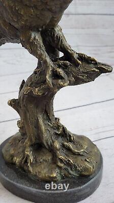 Statue Sculpture Chouette Oiseau Faune Art Déco Style Art Nouveau Style Bronze