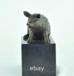 Statue Sculpture Cochon Animalier Style Art Deco Style Art Nouveau Bronze massif
