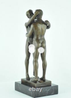 Statue Sculpture Couple Sexy Style Art Deco Style Art Nouveau Bronze massif Sign